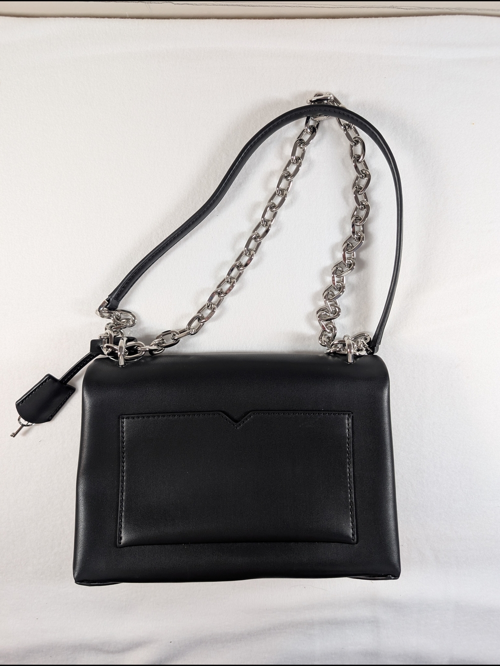 NWT‎ Michael Kors black and silver chain detail purse - Picture 9 of 10